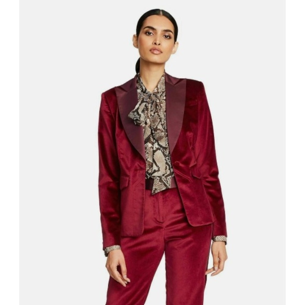 ALTUZARRA for Target Velvet Blazer Burgundy Medium NEW Party Holiday Fancy Luxe